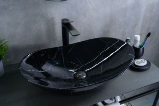 Раковина Gid Bs9811 54467 накладная под камень глянцевый 61x37x15